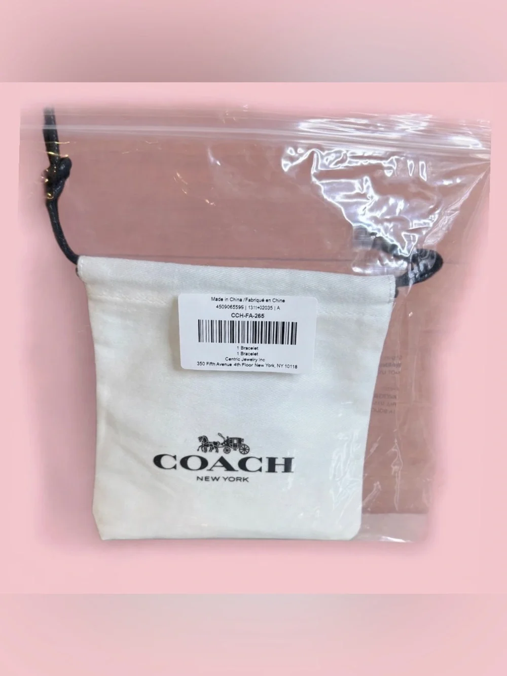 Gold Coach Charm Bracelet with Heart &  Lock Charms. *NEW COMES WITH DUST BAG*